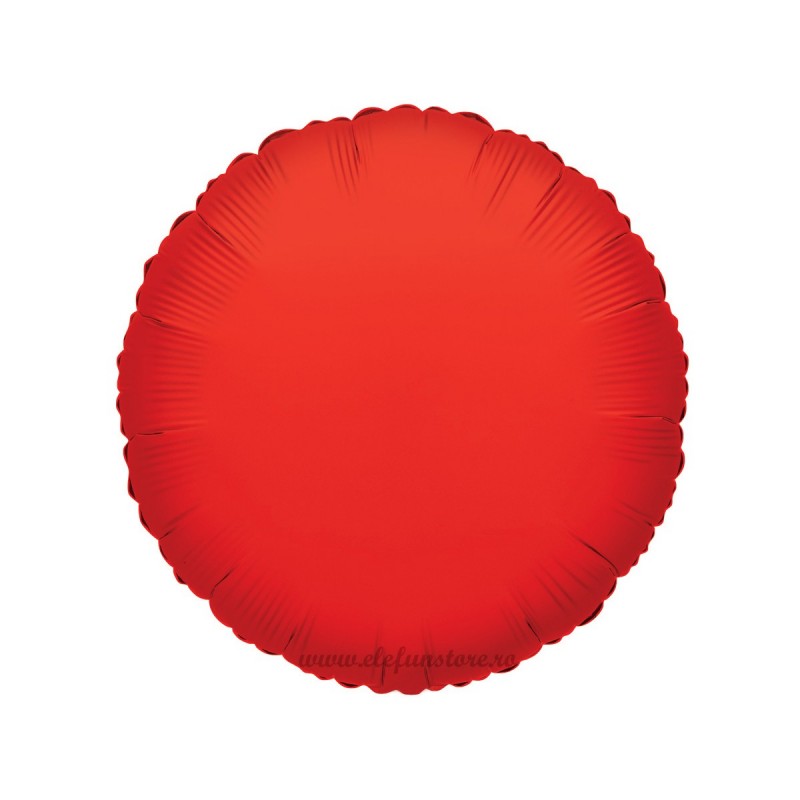 Balon Rotund Rosu Metalizat 45cm
