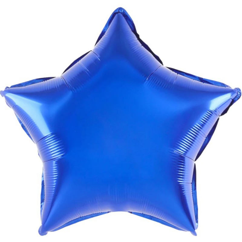 Balon Folie Stea 80 cm Albastru Metalizat