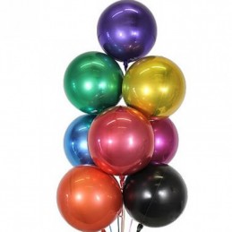 Balon Sfera 3D 60cm Argintiu Metalizat