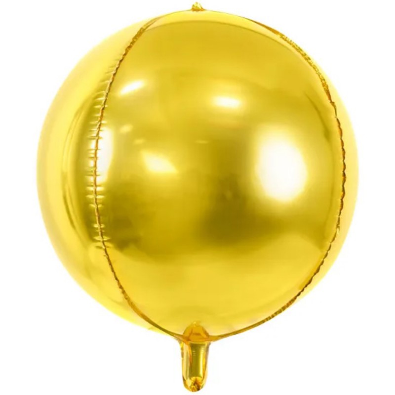Balon Sfera 3D Orbz 45cm Auriu Metalizat