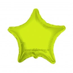 Balon Stea Verde Lime Metalizata 45cm