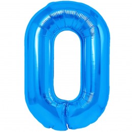 Balon Cifra 0 Albastra 100cm