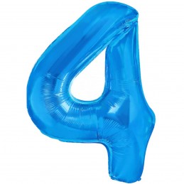 Balon Cifra 4 Albastra 100cm