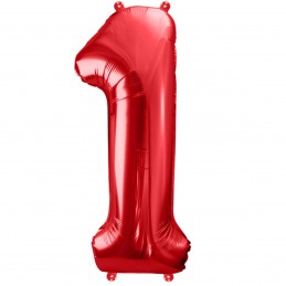 Balon Rosu Cifra 1 100cm