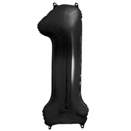 Balon Folie Cifra 1 Negru...