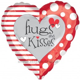 Balon Inima Hugs & Kisses