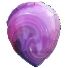 Balon Oval purple marble