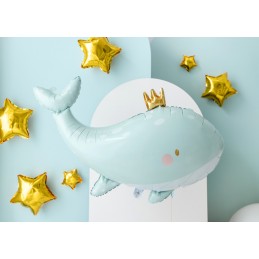 Balon balena, baby blue whale 93x60cm