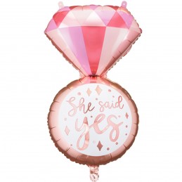 Balon Inel roz cu diamant...