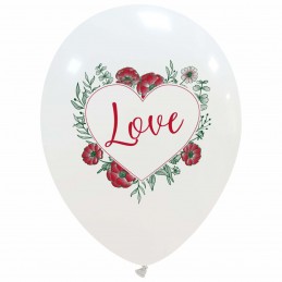 Set 10 baloane LOVE, poppy...