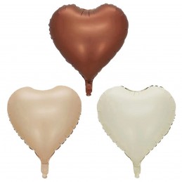Balon Folie Inima Satin Ciocolata 45cm