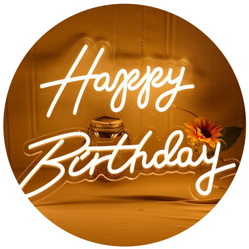 Semn luminos neon HAPPY BIRTHDAY