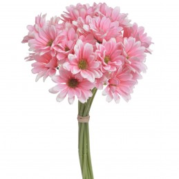 Buchet 36 crizanteme roz 9 fire 32cm