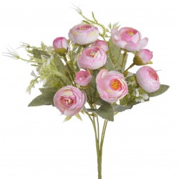 Buttercup roz | flori artificiale 5 fire 27cm