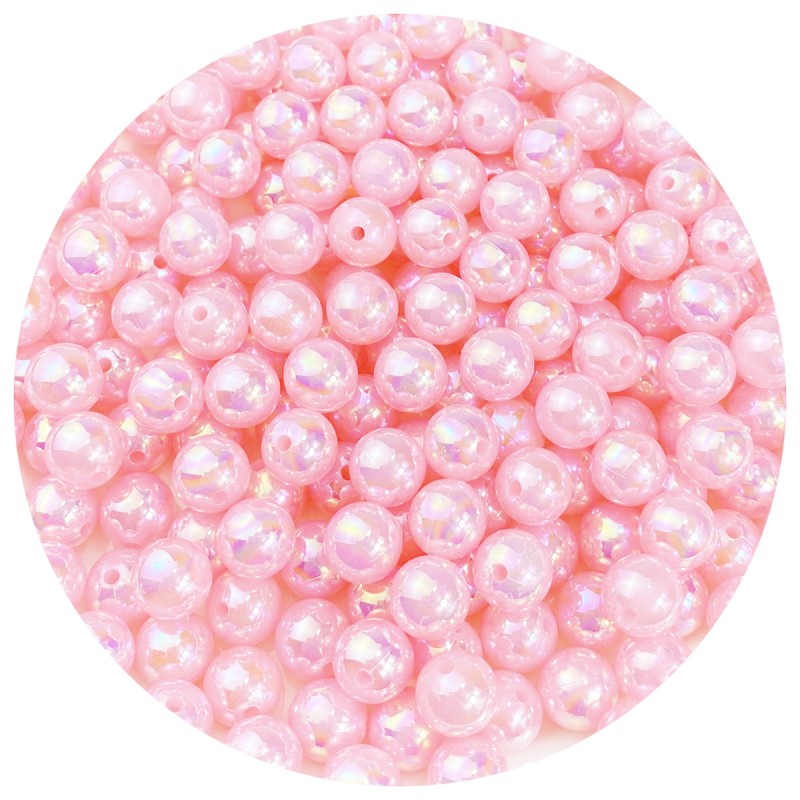 Margele Plastic Perle 6mm Roz Deschis 500g cu gaura