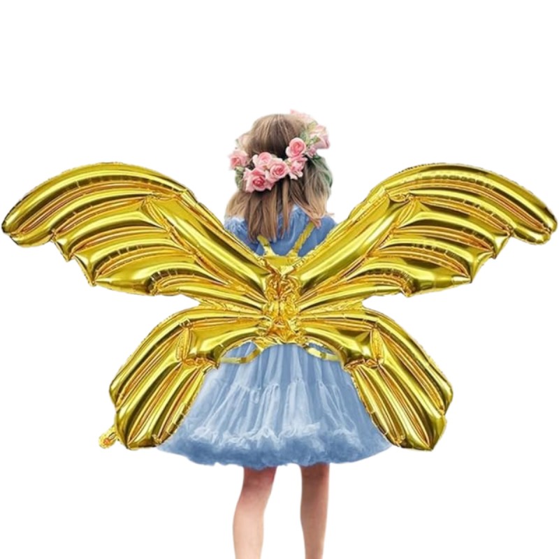 Balon Folie Figurina Aripi Fluture Aurii 94x74cm