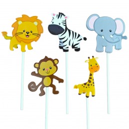 Decoratiuni Prajituri Animalute Zoo (set 5 buc)