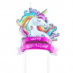 Lumanare Aniversara Unicorn Happy Birthday!