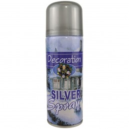 Spray cu vopsea decorativa argintie pentru Craciun