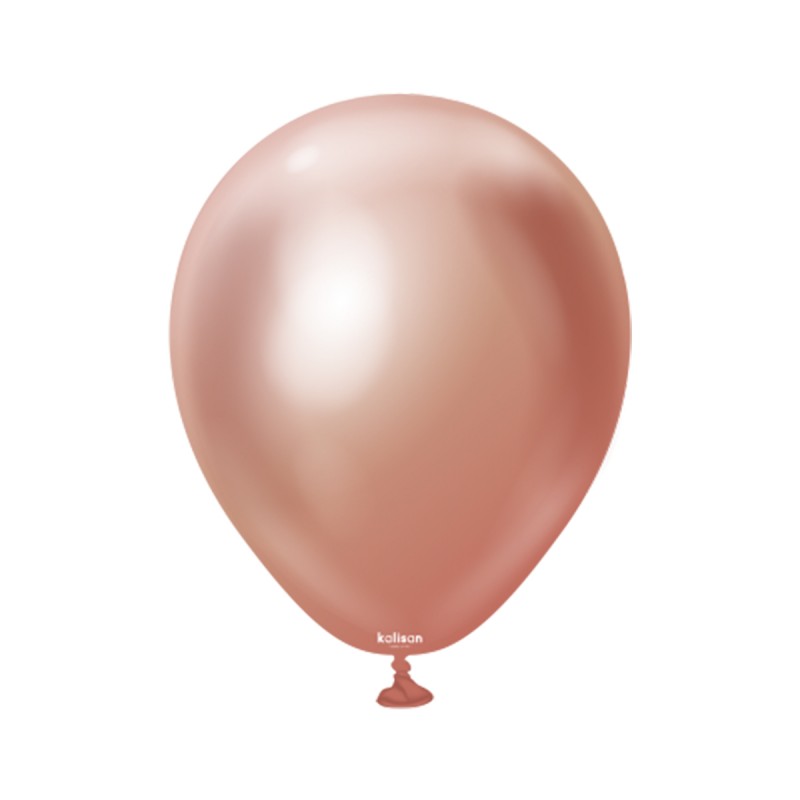 Baloane Latex Kalisan Chrome Rose Gold 13cm, 100buc
