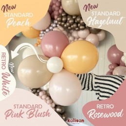 Baloane Latex Kalisan Pink Blush Standard 13cm, 100buc