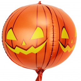Balon folie Dovleac Halloween, Sfera 3D Orbz 56cm