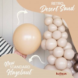 Baloane Latex Kalisan Hazelnut Standard 30cm, 100buc