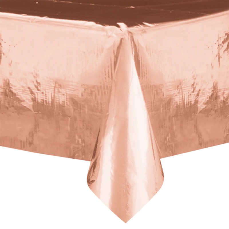 Fata de masa din folie rose gold, 274x137cm