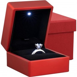Cutie rosie cu lumina pentru inel / martisor 6cm