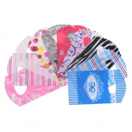 Set 50 Pungute cu trandafiri fucsia 14*9 cm