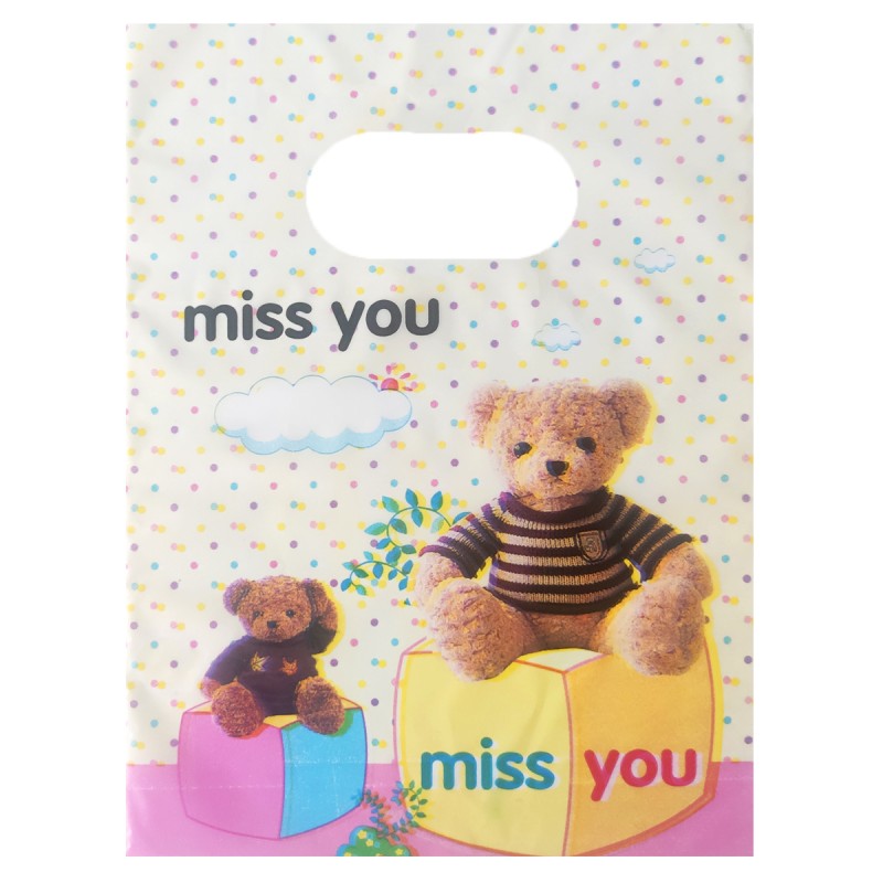 Pungute medii cu Ursulet Miss You, 50/set Pungute medii cu Ursulet Miss You, 50/set