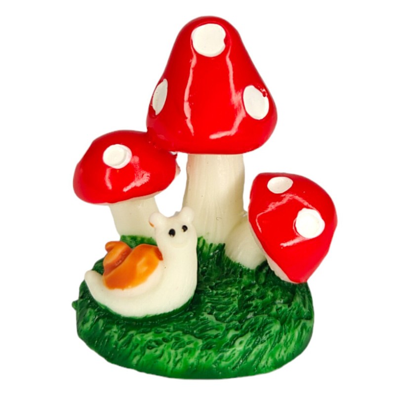 Mini ciupercute cu melc, figurina din rasina 3.5cm