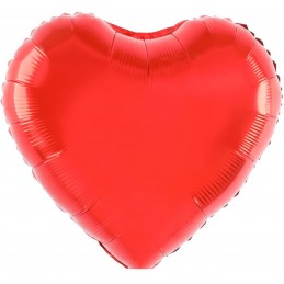 Balon Inima Rosie Metalizata 45cm