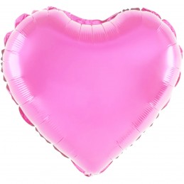 Balon Inima Roz Metalizat 45cm
