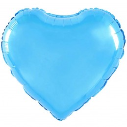 Balon Inima Bleu Metalizata 45cm