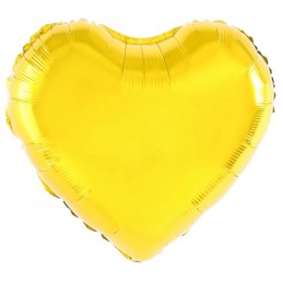 Balon Inima 60 cm Auriu Metalizat