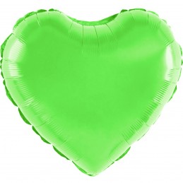 Balon Inima Verde Lime Metalizata 45cm