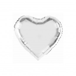 Balon Inima Argintie 25 cm