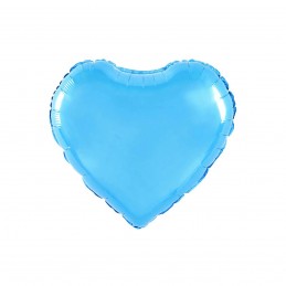 Balon Inima Bleu Metalizat 25 cm