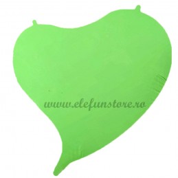 Balon Inima Verde Curbata Neon 45cm