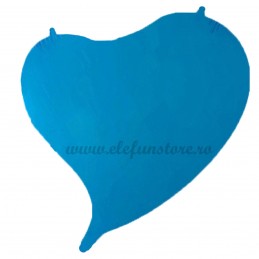 Balon Inima Curbata Bleu Neon