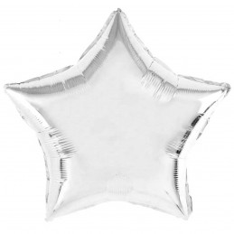 Balon Folie Stea Argintie Metalizata 45cm