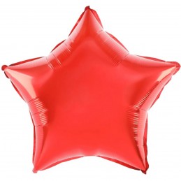 Balon Folie Stea Rosie Metalizata 45cm