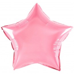 Balon Folie Stea 60 cm Roz Metalizat