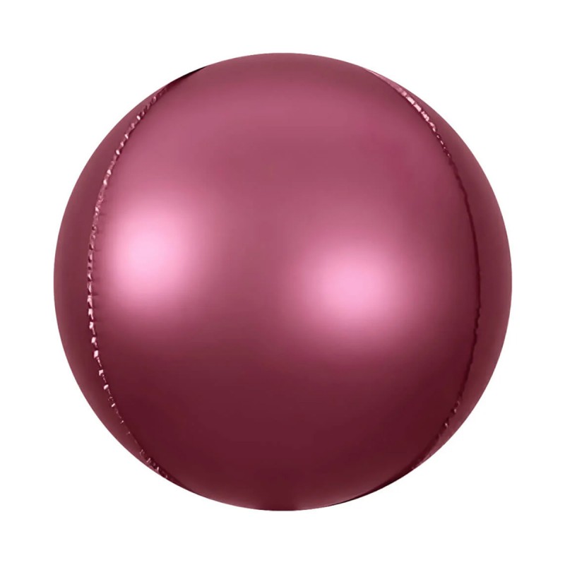 Balon Sfera 3D Orbz 25cm Burgundy Satin