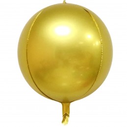 Balon Sfera 3D Orbz 25cm Auriu Satin