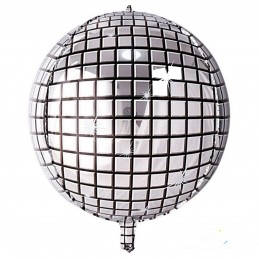 Balon folie Glob Disco argintiu Orbz 60cm