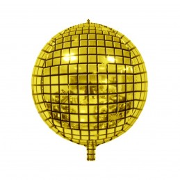 Balon folie Glob Disco Auriu Orbz 25cm