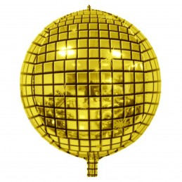 Balon folie Glob Disco Auriu Orbz 60cm