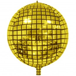 Balon folie Glob Disco Auriu Orbz 80cm